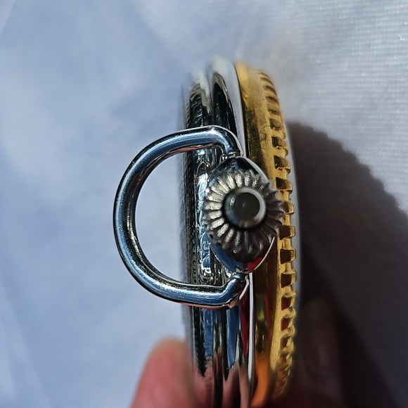 Geneva Quartz Gold Tone English Deer Pocket Watch #70 - Picture 4 of 4